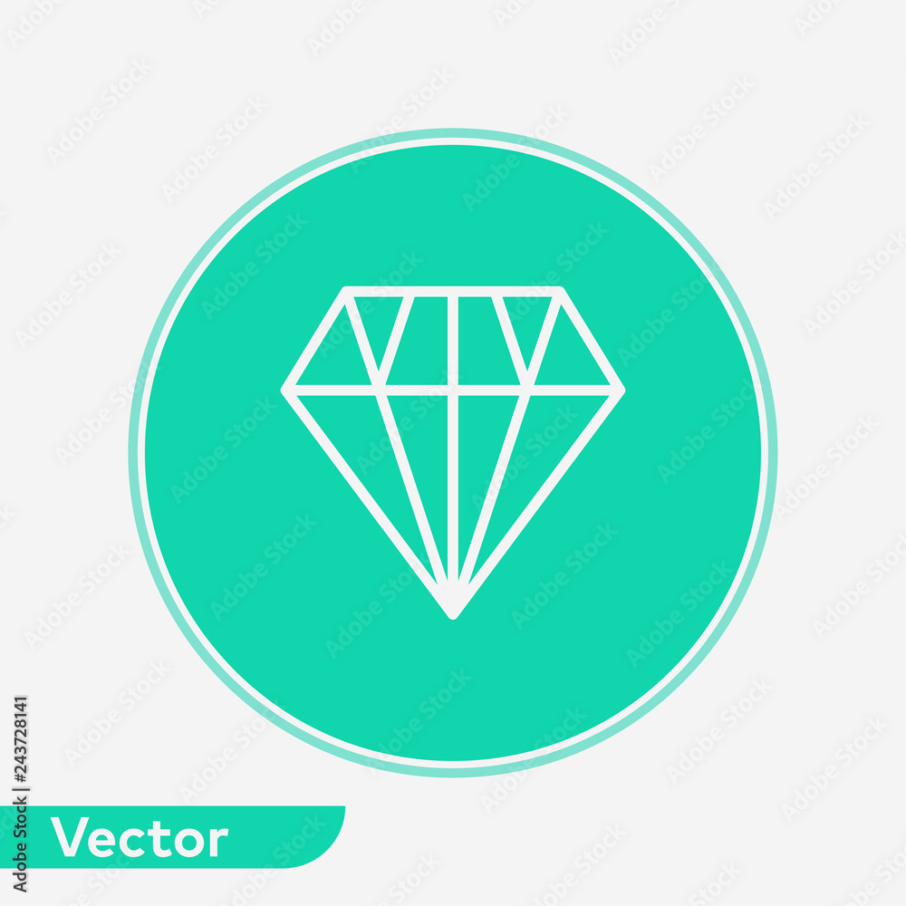 Diamond vector icon sign symbol Diamond vector icon sign symbol