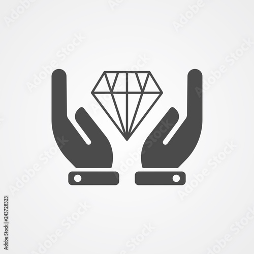 Diamond vector icon sign symbol