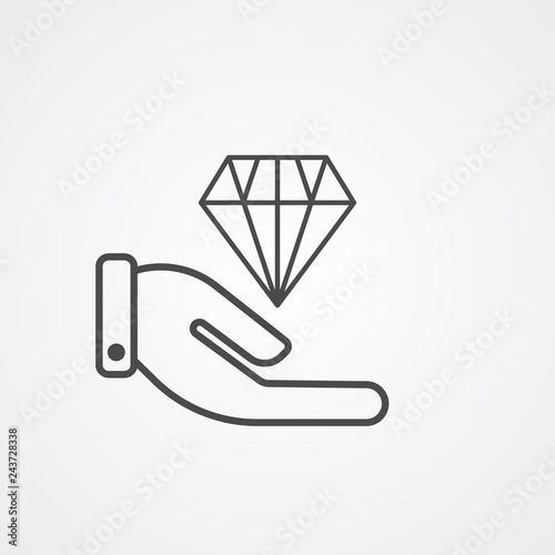 Diamond vector icon sign symbol