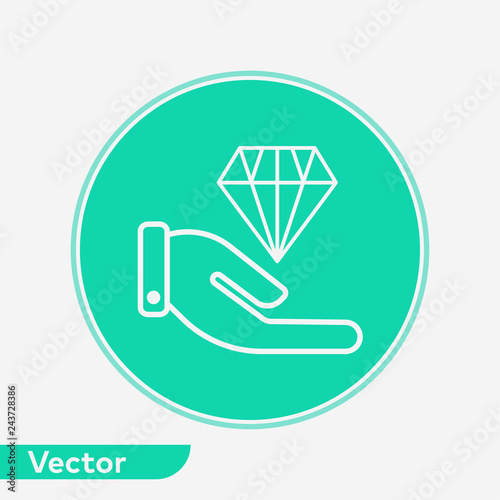 Diamond vector icon sign symbol