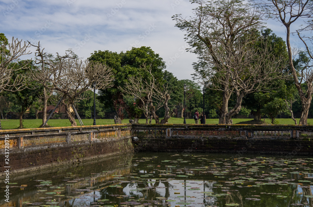 Pond in the Royal Forbidden city, Hue, Vietnam Pond in the Royal Forbidden city, Hue, Vietnam