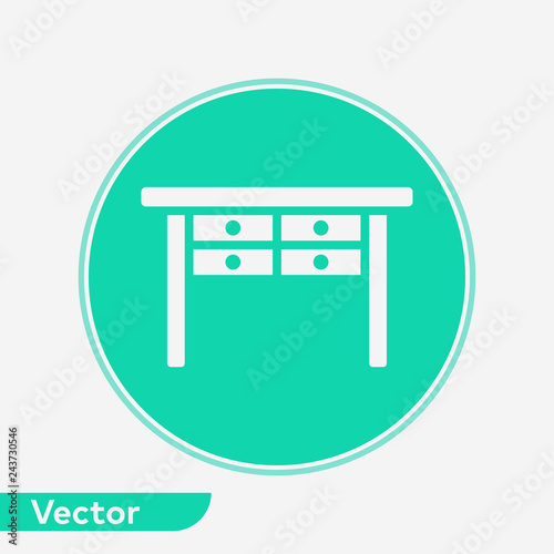 Desk vector icon sign symbol