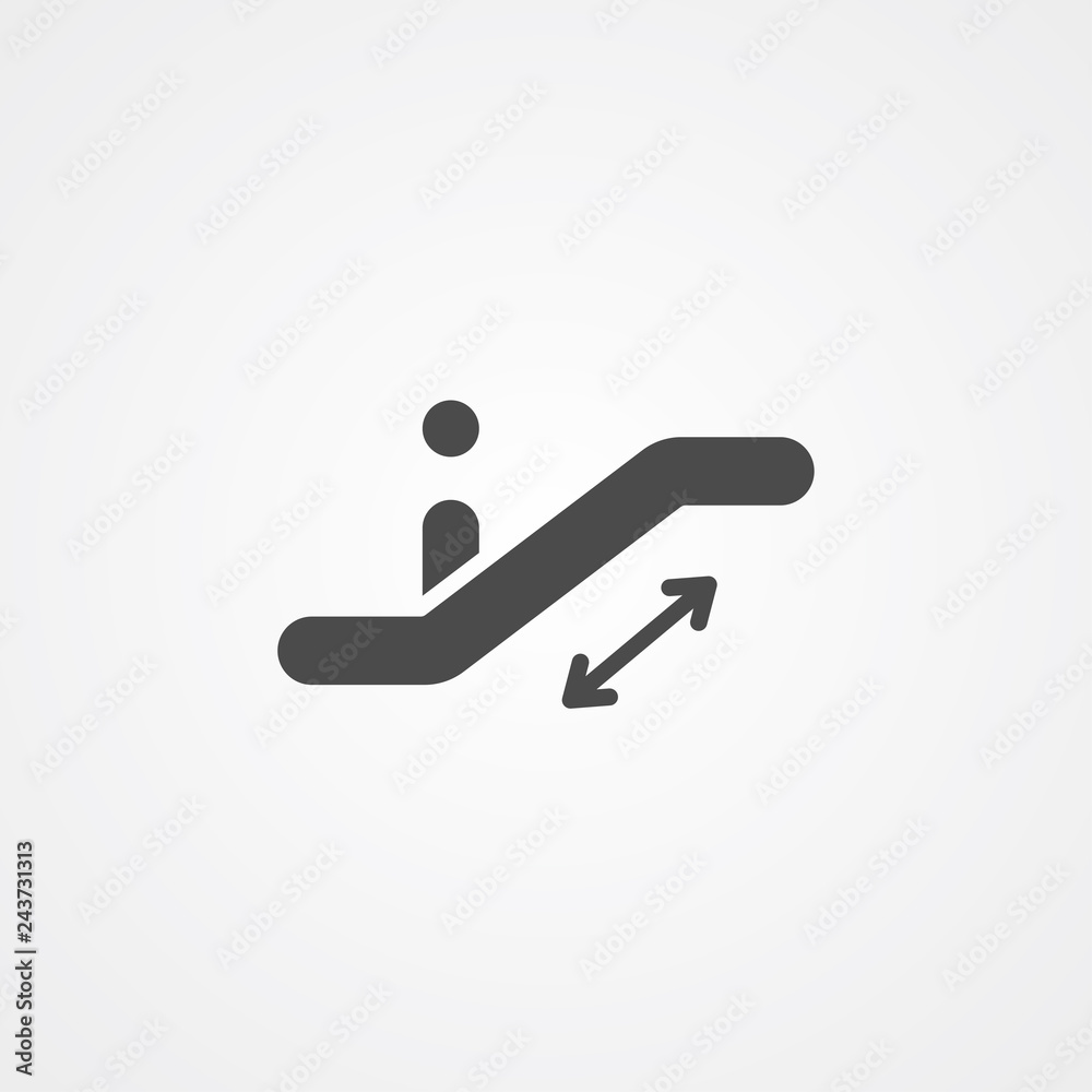 Escalator vector icon sign symbol Escalator vector icon sign symbol