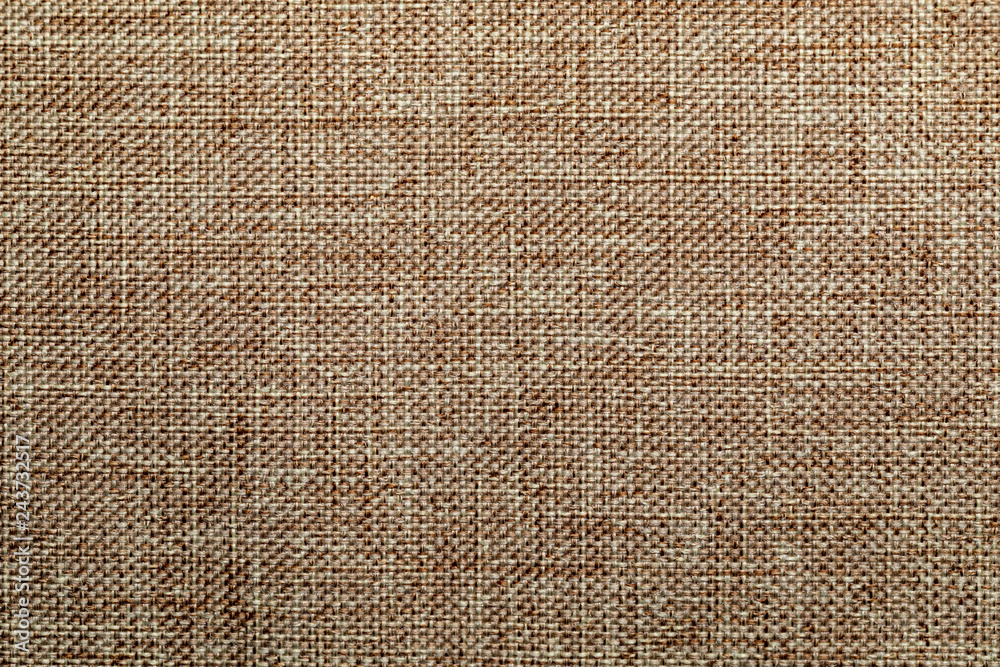 Woven fabric cover. Beige fabric texture. Rough Fabric Texture, Pattern,  Background Stock Photo