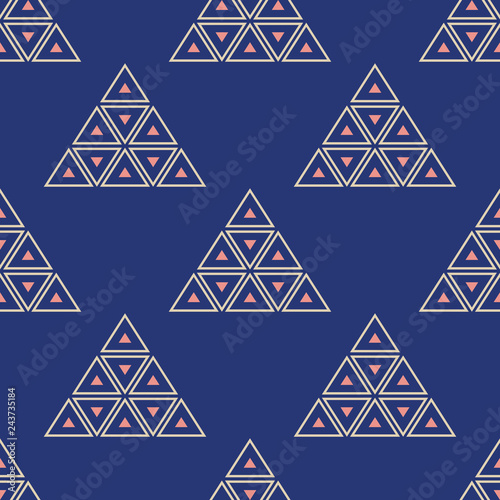Abstract seamless pattern of triangles.