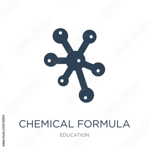 chemical formula icon vector on white background, chemical formu