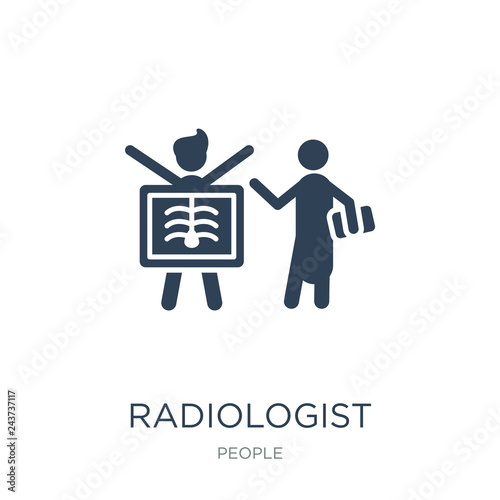 radiologist working icon vector on white background, radiologist