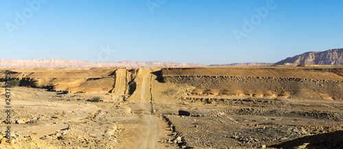 Hiking in Negev desert of Israel