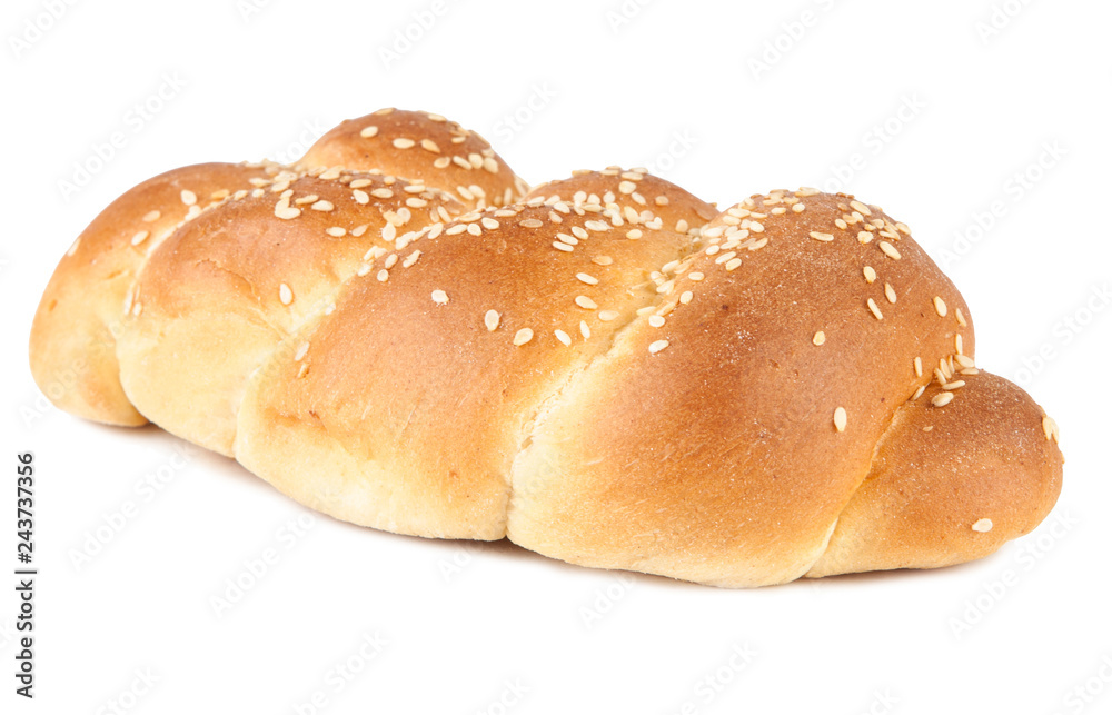 Freshly baked bread on white background Freshly baked bread on white background
