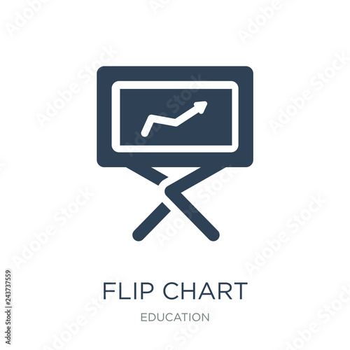 flip chart icon vector on white background, flip chart trendy fi
