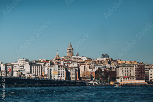 View of Istanbul, located on the shores of the Bosphorus.