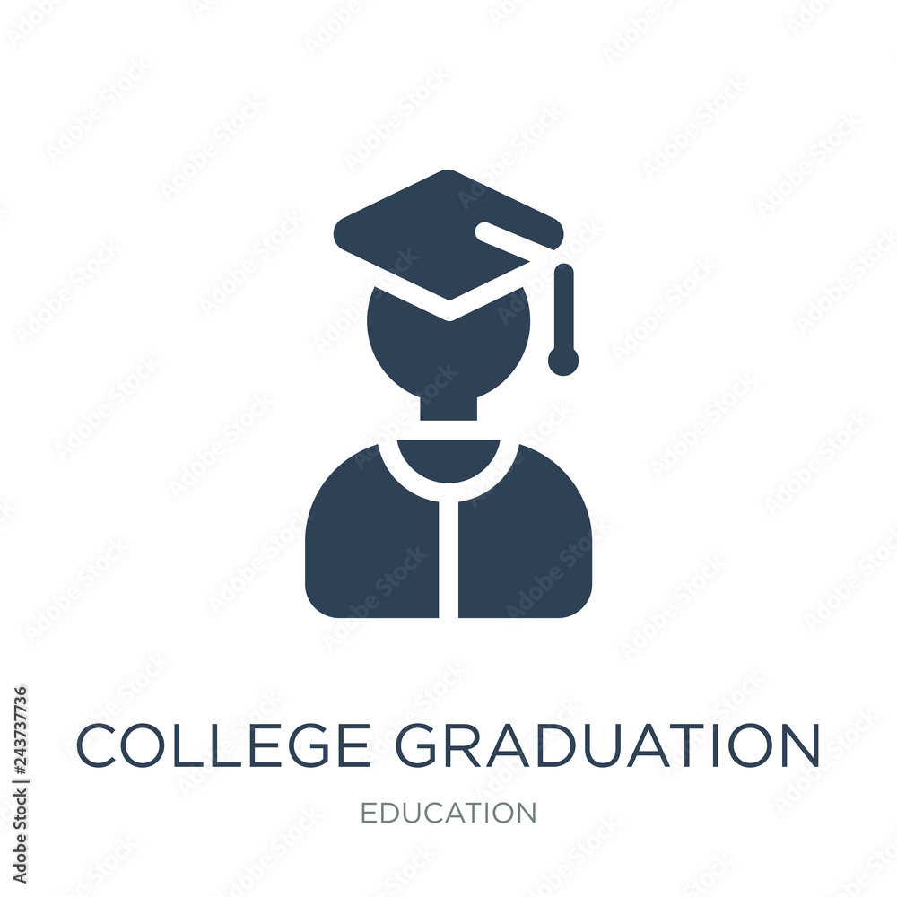 college graduation icon vector on white background, college grad college graduation icon vector on white background, college grad
