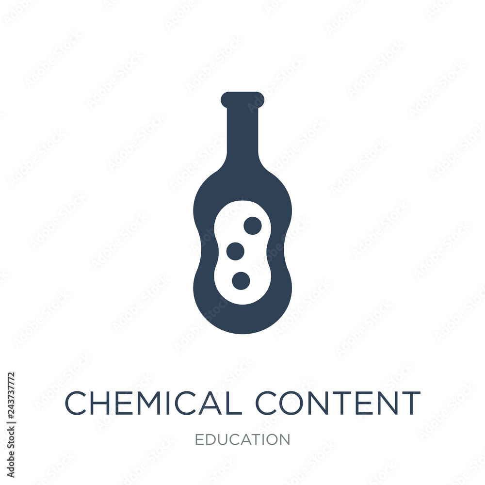 chemical content icon vector on white background, chemical conte chemical content icon vector on white background, chemical conte