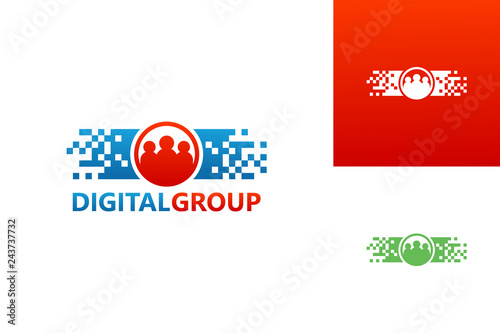 Free Download Pixel Digital Group Logo Template Design Vector, Emblem, Design Concept, Creative Symbol, Icon - GFXLoad