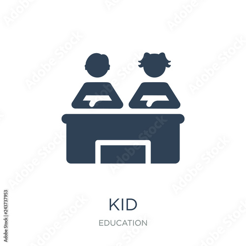 kid icon vector on white background, kid trendy filled icons fro