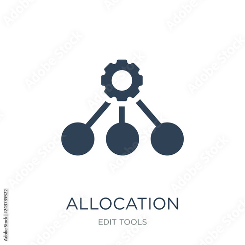allocation icon vector on white background, allocation trendy fi