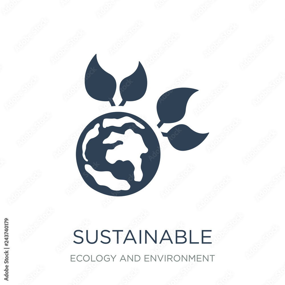 sustainable icon vector on white background, sustainable trendy sustainable icon vector on white background, sustainable trendy