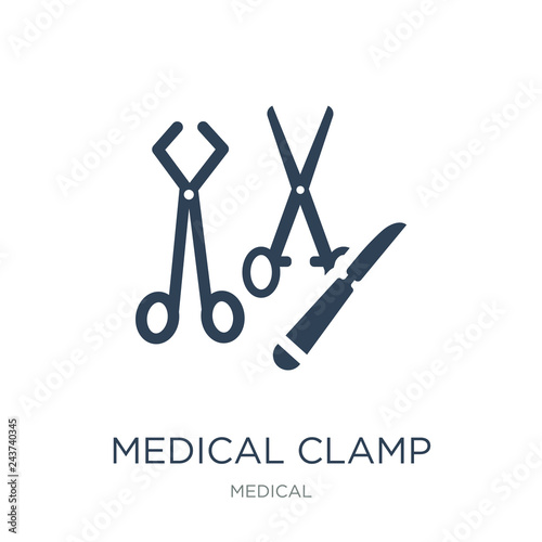 medical clamp icon vector on white background, medical clamp tre
