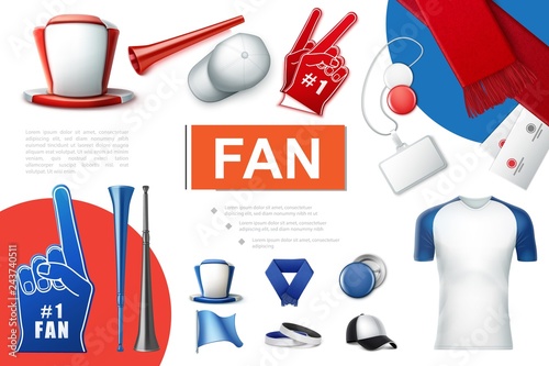 Realistic Fans Accessories Collection