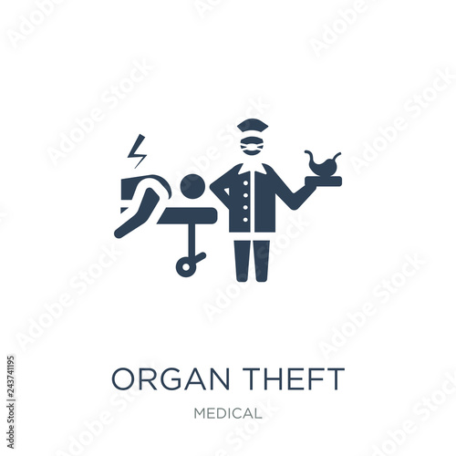 organ theft icon vector on white background, organ theft trendy