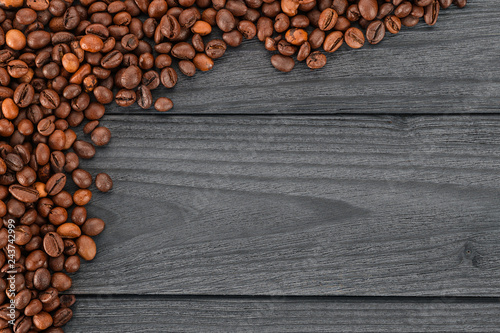 Coffee beans on wooden tabl...