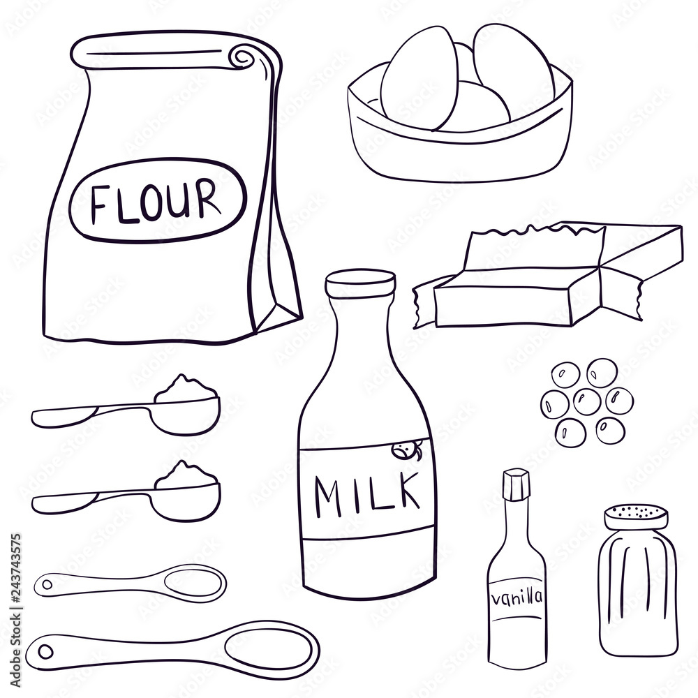 Ingredients Illustrations ~ Stock Ingredients Vectors
