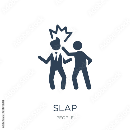 slap icon vector on white background, slap trendy filled icons f