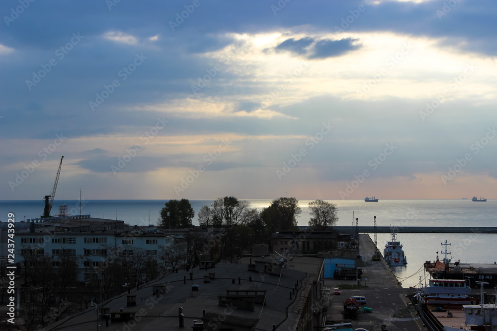 Gdynia, Poland - May 4, 2014: View of the pier in the morning