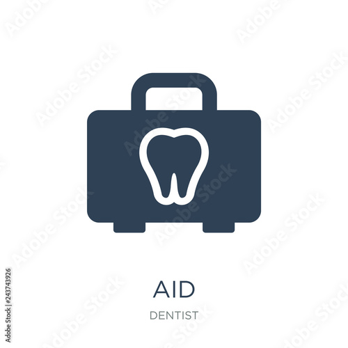 aid icon vector on white background, aid trendy filled icons fro