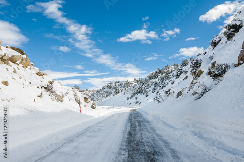 Frozen road in Inyo County, California