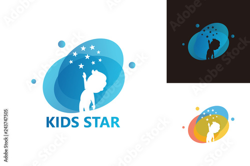 Kids Take Star Logo Template Design Vector  Emblem  Design Concept  Creative Symbol  Icon