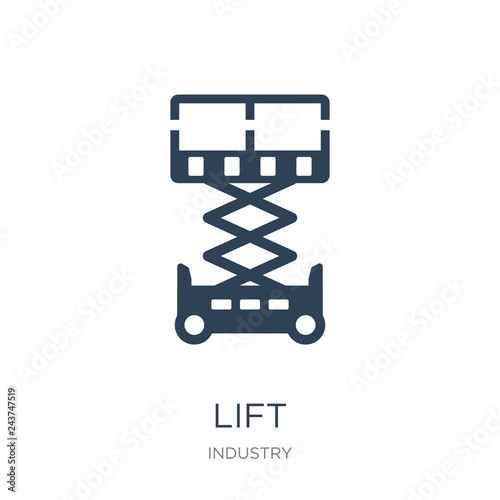 lift icon vector on white background, lift trendy filled icons f