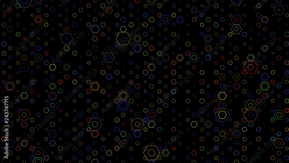 Abstract background pattern with a variety of hexagons. Abstract background pattern with a variety of hexagons.