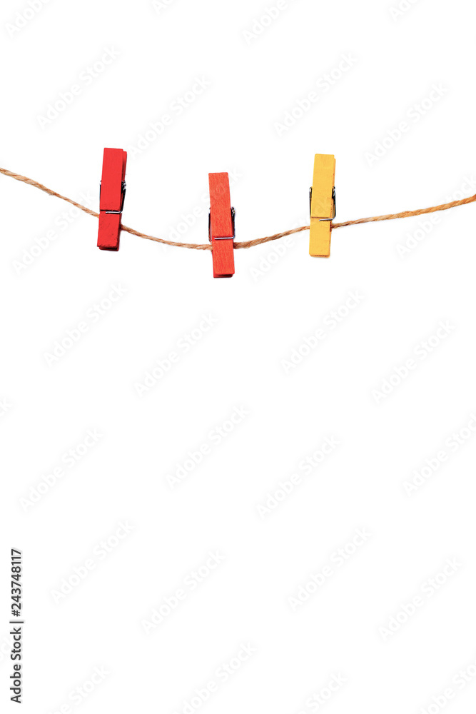 colorful wooden clothespin isolated on white background colorful wooden clothespin isolated on white background