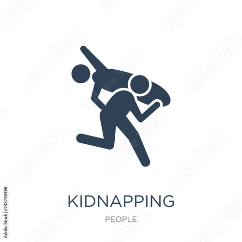 kidnapping icon vector on white background, kidnapping trendy fi