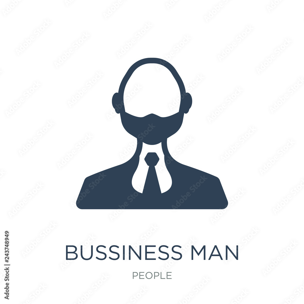 bussiness man icon vector on white background, bussiness man tre