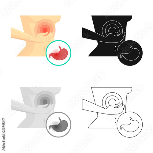 Vector design of hospital and rendering sign. Set of hospital and help vector icon for stock.