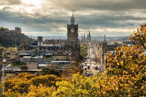Edinburgh, view from Calton Hill - Princes Street photo