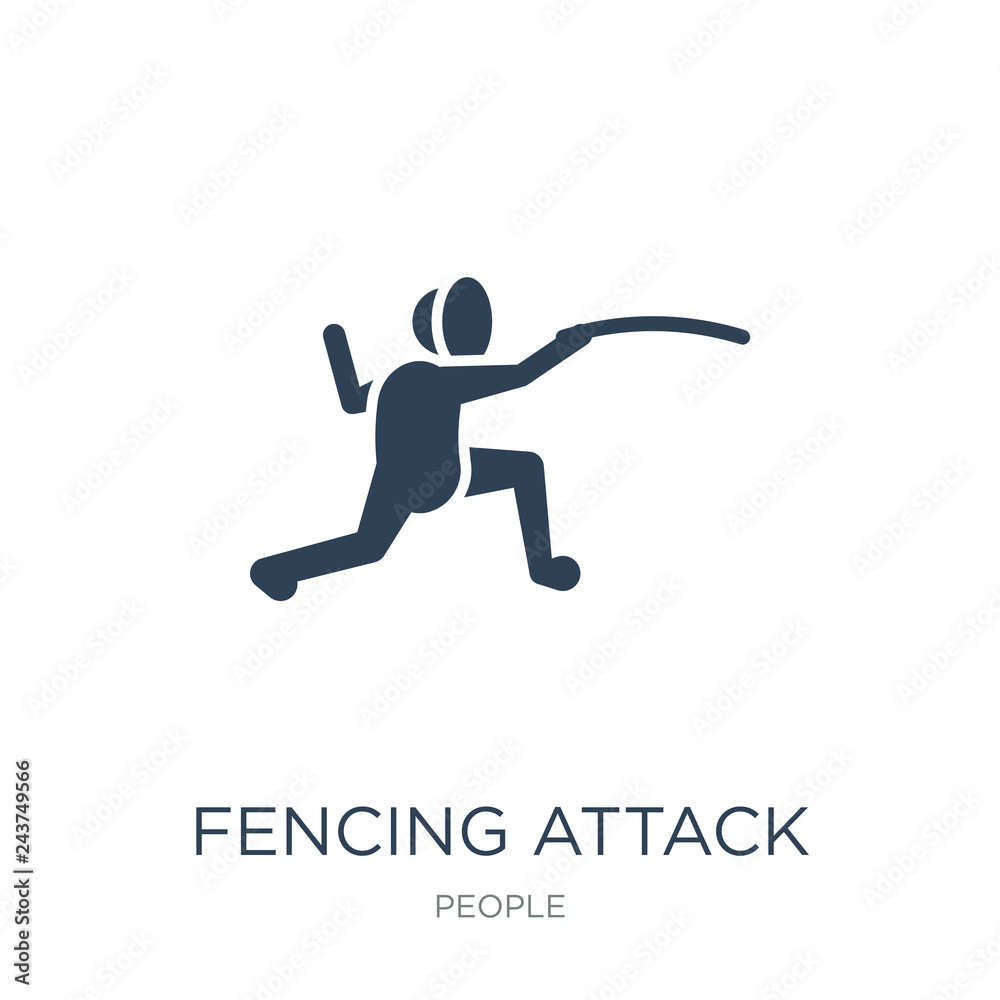 fencing attack icon vector on white background, fencing attack t fencing attack icon vector on white background, fencing attack t