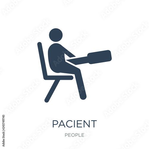 pacient icon vector on white background, pacient trendy filled i