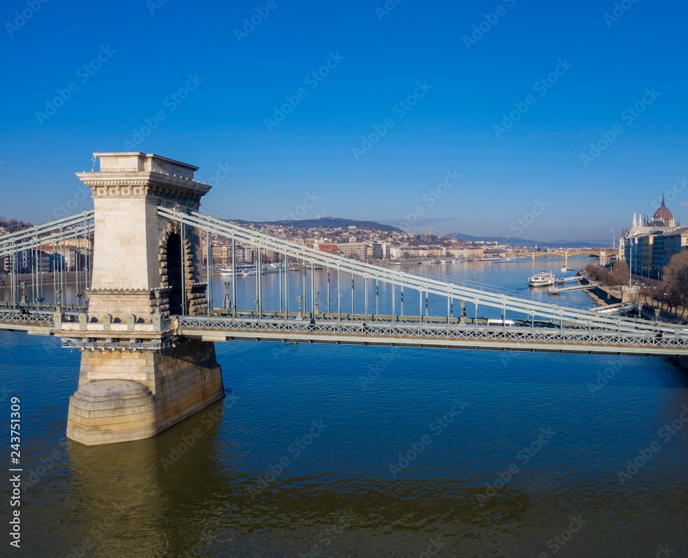 Szechenyi Chain Bridge Budapest Hungary