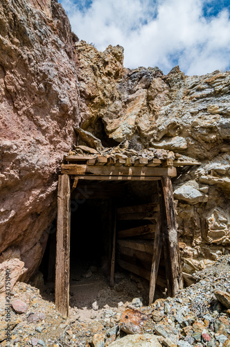Abandoned mine entrance in Death Valley, California