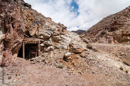 Abandoned mine entrance in Death Valley, California