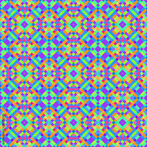 Seamless pattern background from a variety of multicolored squares.