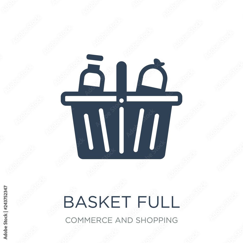 basket full icon vector on white background, basket full trendy basket full icon vector on white background, basket full trendy