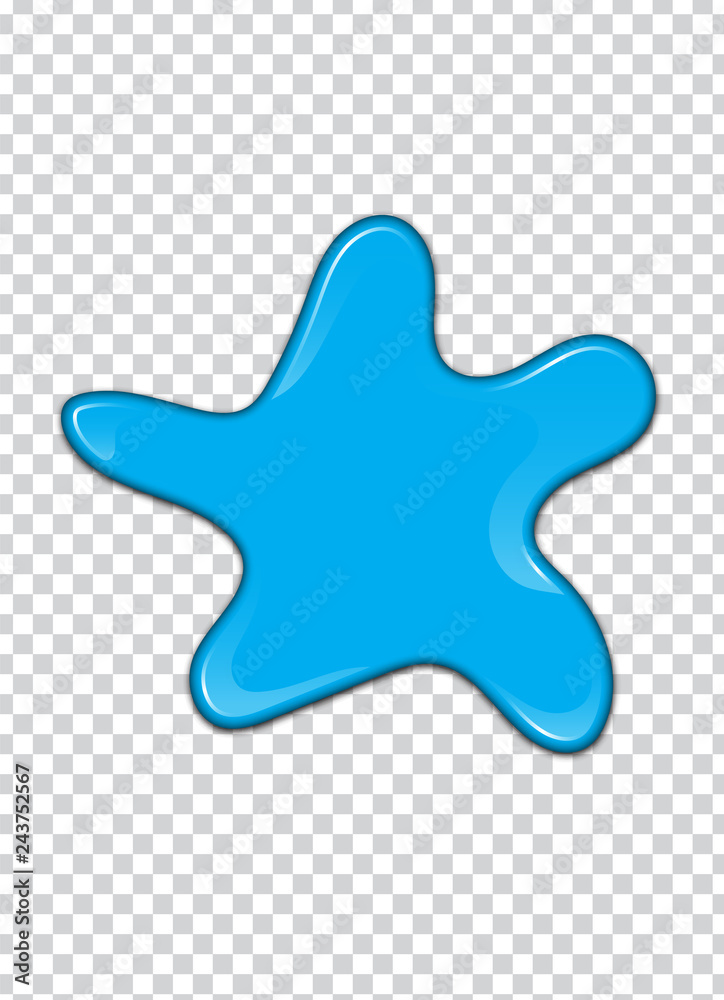 Obraz premium Blue paint splash with transparency background. Vector illustration.