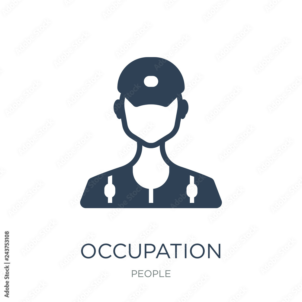 occupation icon vector on white background, occupation trendy fi