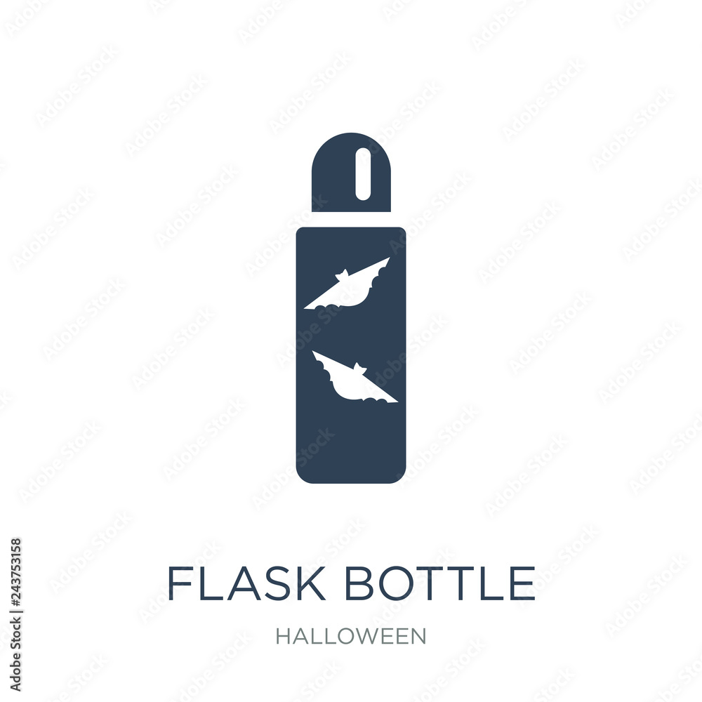 Naklejka premium flask bottle icon vector on white background, flask bottle trend