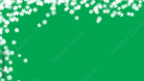 Abstract background with a variety of colorful snowflakes. Big and small.