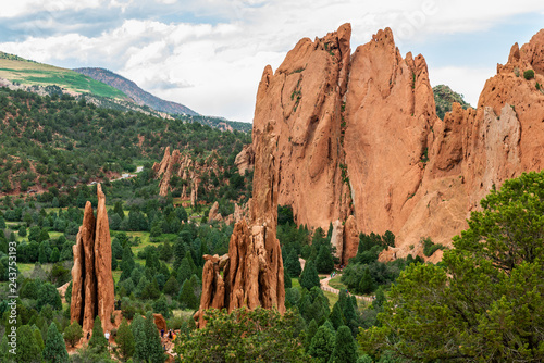 Views of sandstone formations along Central Garden Trail in Garden of the Gods, Colorado